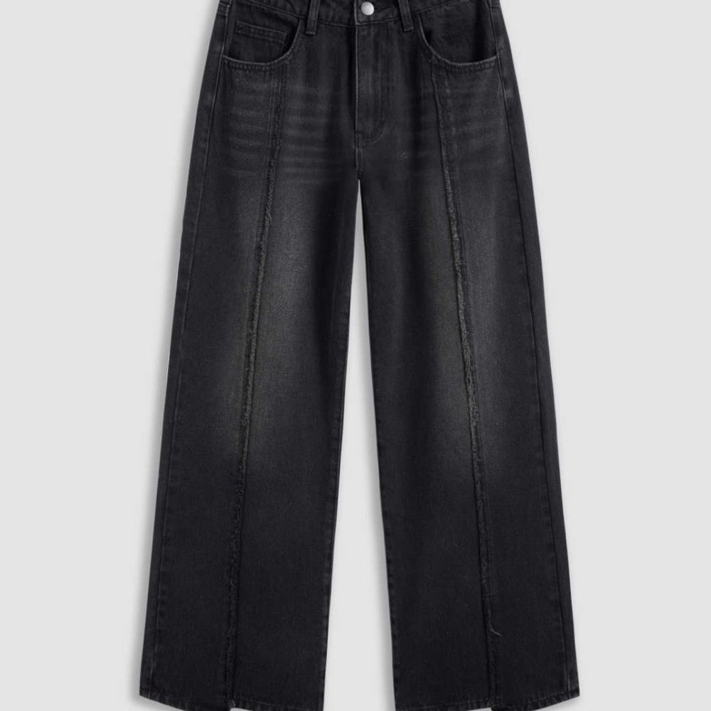 Cider Dark Denim Straight Bootcut Jeans